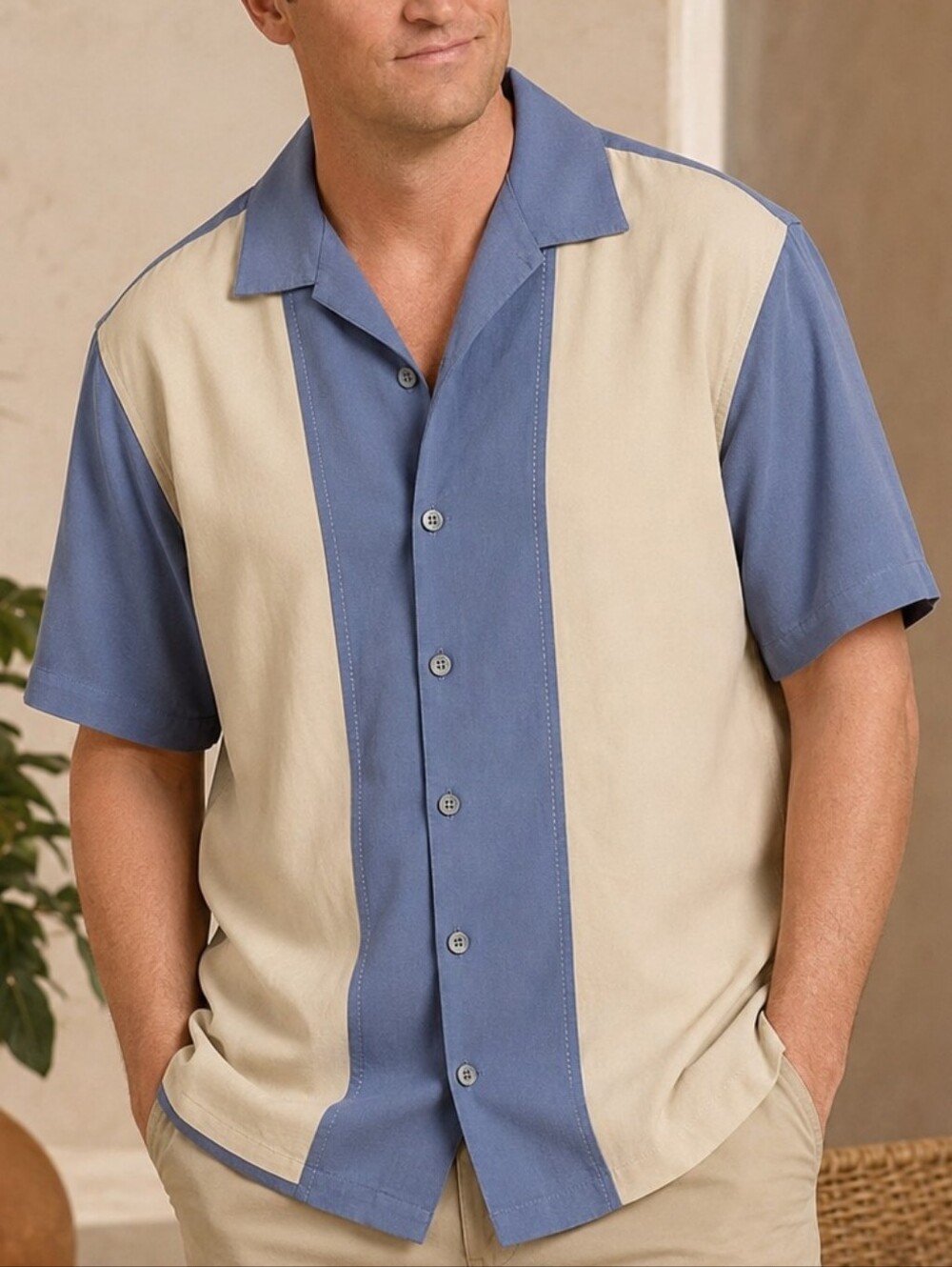 Nordstrom Brandini Men's Silk Shirt SZ Medium